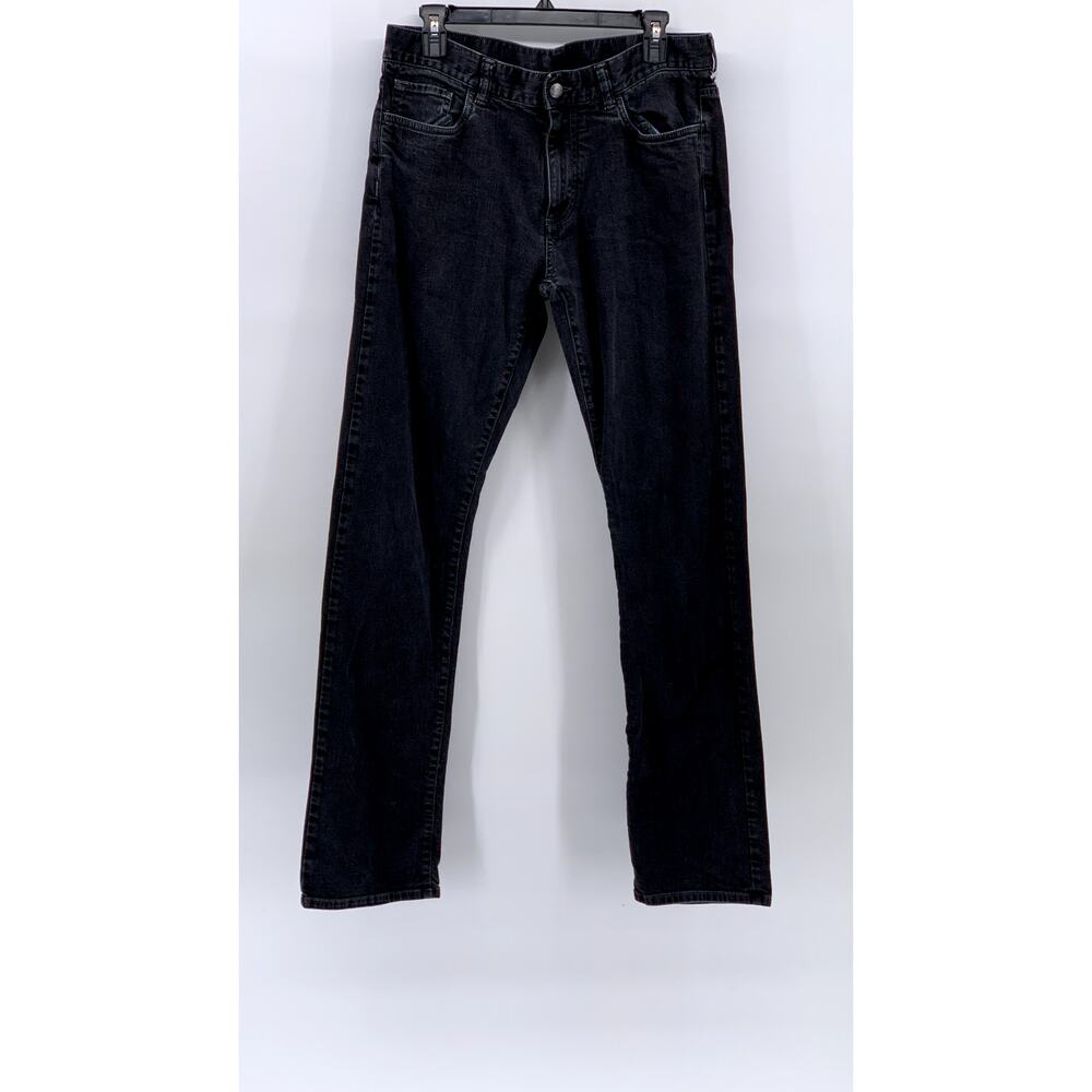 CANALI Men's Washed Black Regular-Fit Straight-Leg Five Pocket Jeans SZ 50(US34)